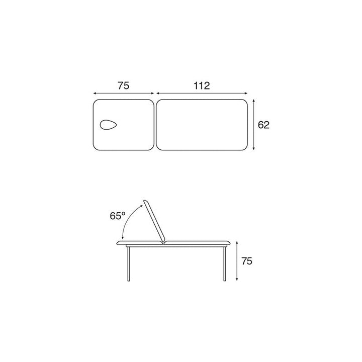 C4520 Ecopostural table de massage fixée en 2 plans - Medigam