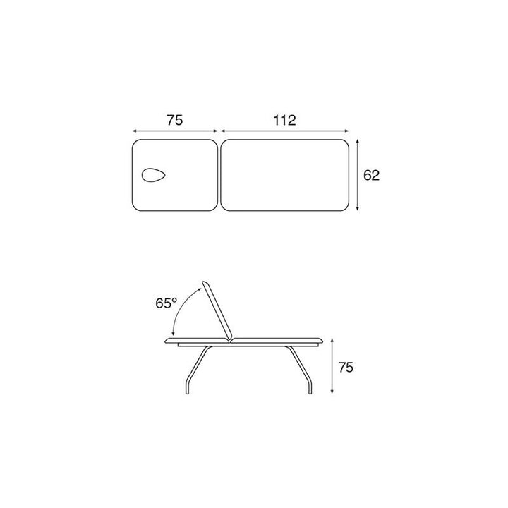 C4592 Ecopostural table de massage fixée en 2 plans - Medigam