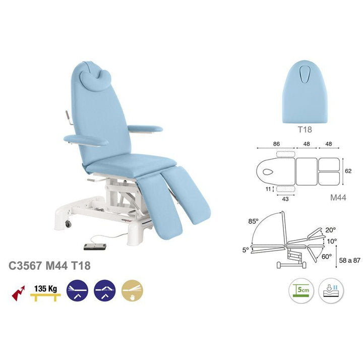 Fauteuil de Podologie en 3 plans Ecopostural C3567 - Medigam