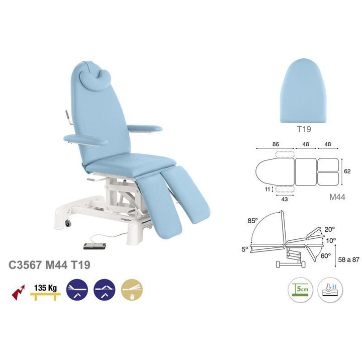 Fauteuil de Podologie en 3 plans Ecopostural C3567 - Medigam