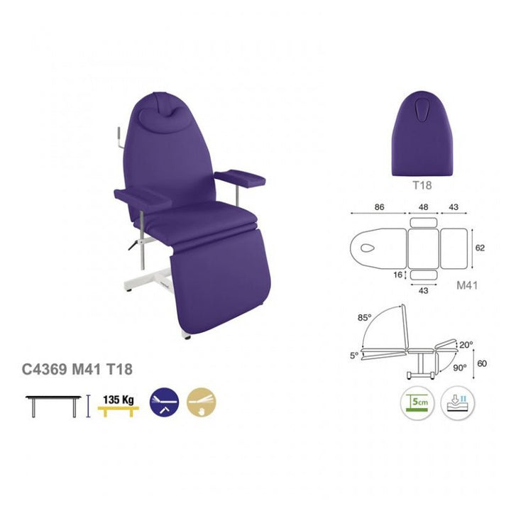 Fauteuil de Podologie en 3 plans Ecopostural C4369 - Medigam