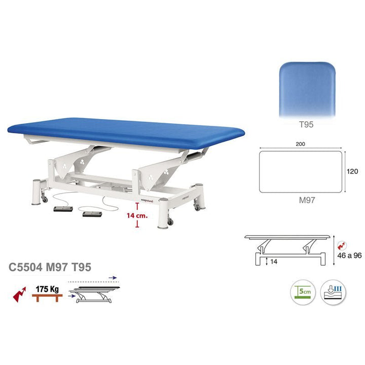 Table de massage bobath en 1 plan Ecopostural C5504 - Medigam