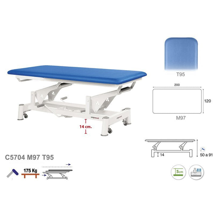 Table de massage bobath en 1 plan Ecopostural C5704 - Medigam