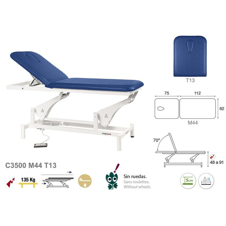 Table de massage électrique en 2 plans Ecopostural C3500 - Medigam