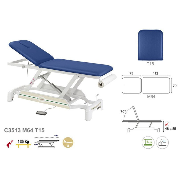 Table de massage électrique en 2 plans Ecopostural C3513 - Medigam