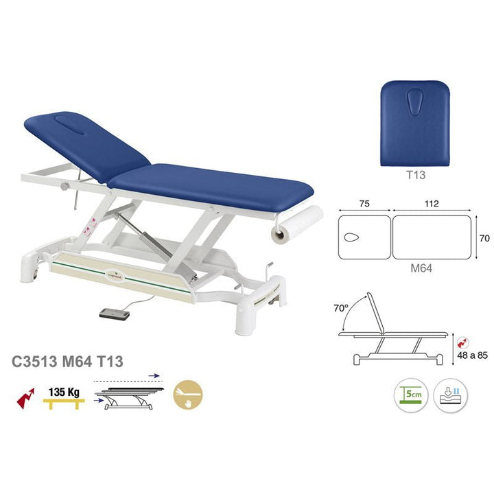 Table de massage électrique en 2 plans Ecopostural C3513 - Medigam