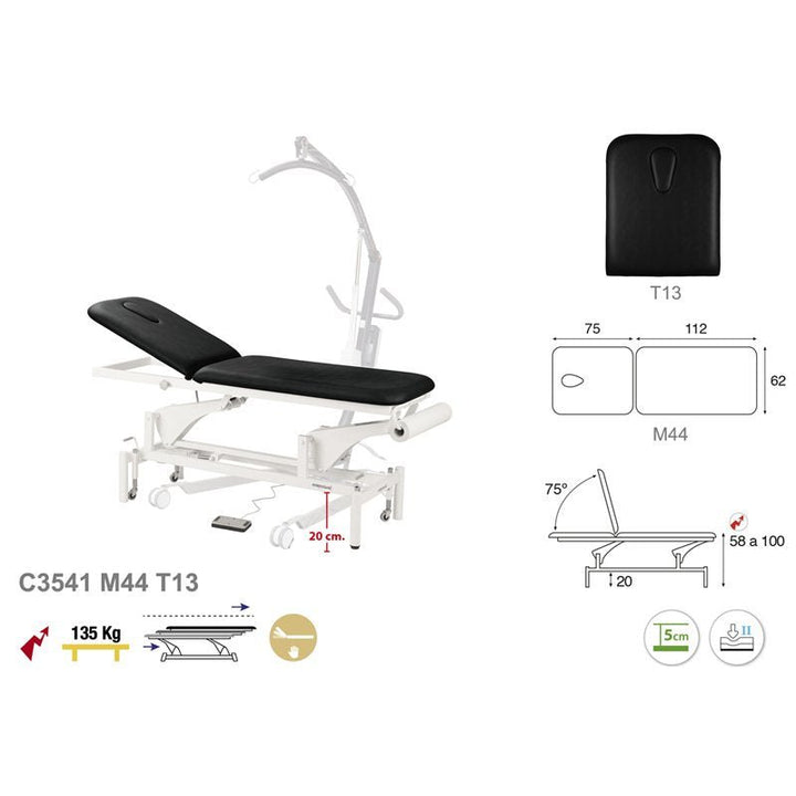 Table de massage électrique en 2 plans Ecopostural C3541 - Medigam