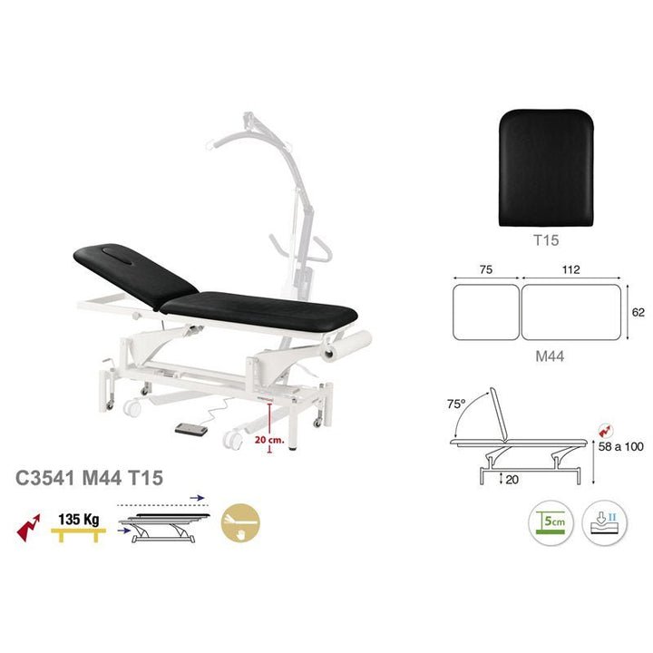 Table de massage électrique en 2 plans Ecopostural C3541 - Medigam