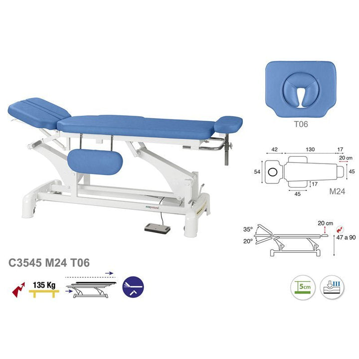 Table de massage électrique en 2 plans Ecopostural C3545 - Medigam