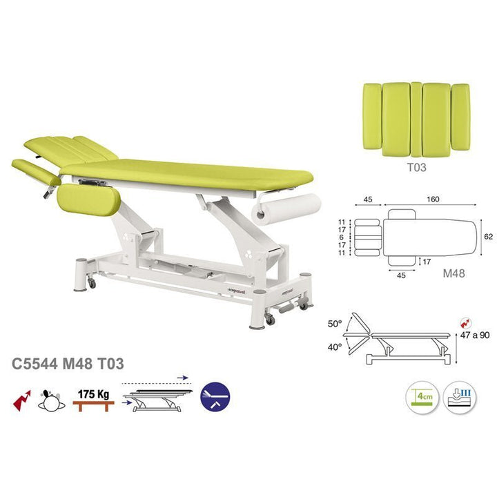 Table de massage électrique en 2 plans Ecopostural C5544 - Medigam