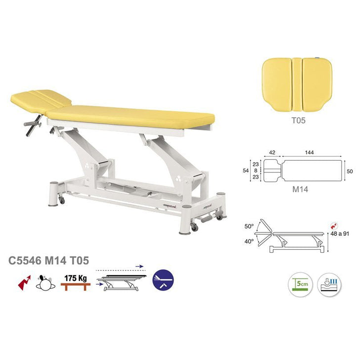 Table de massage électrique en 2 plans Ecopostural C5546 - Medigam