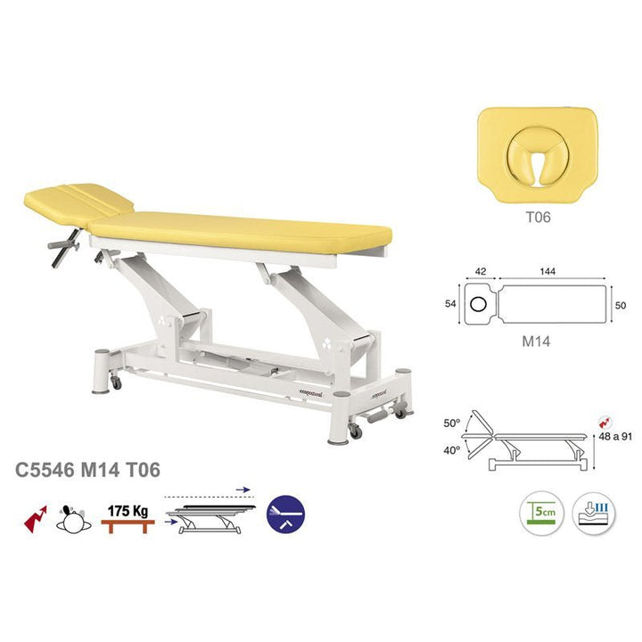 Table de massage électrique en 2 plans Ecopostural C5546 - Medigam