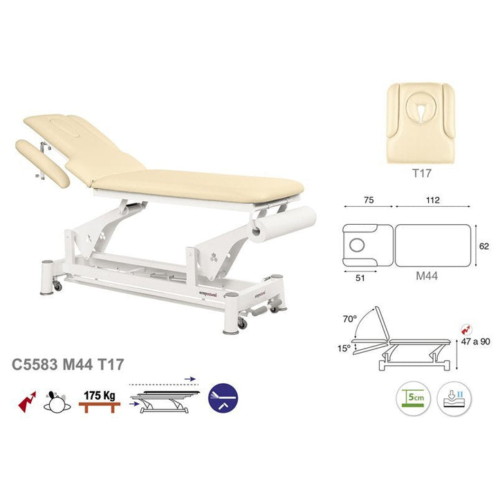 Table de massage électrique en 2 plans Ecopostural C5583 - Medigam