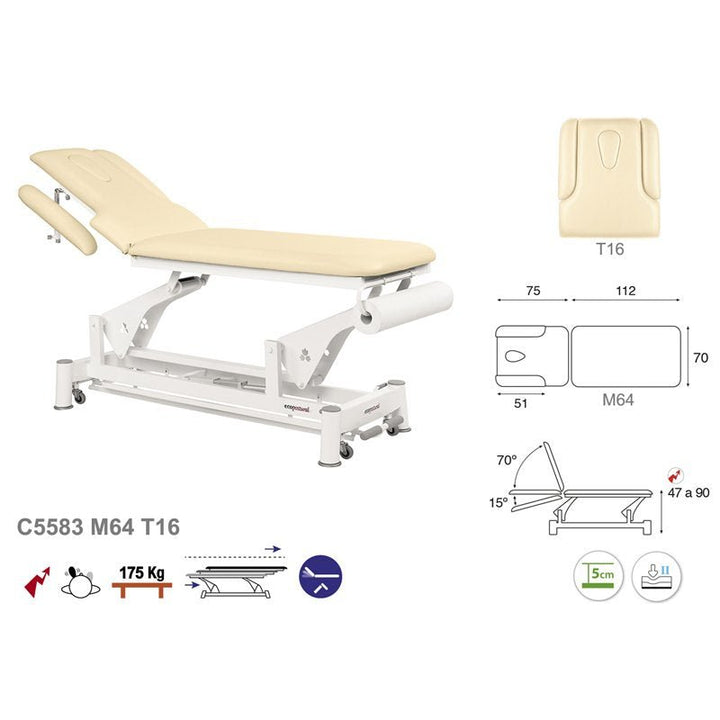 Table de massage électrique en 2 plans Ecopostural C5583 - Medigam