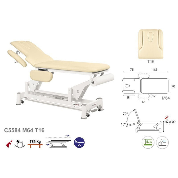 Table de massage électrique en 2 plans Ecopostural C5584 - Medigam