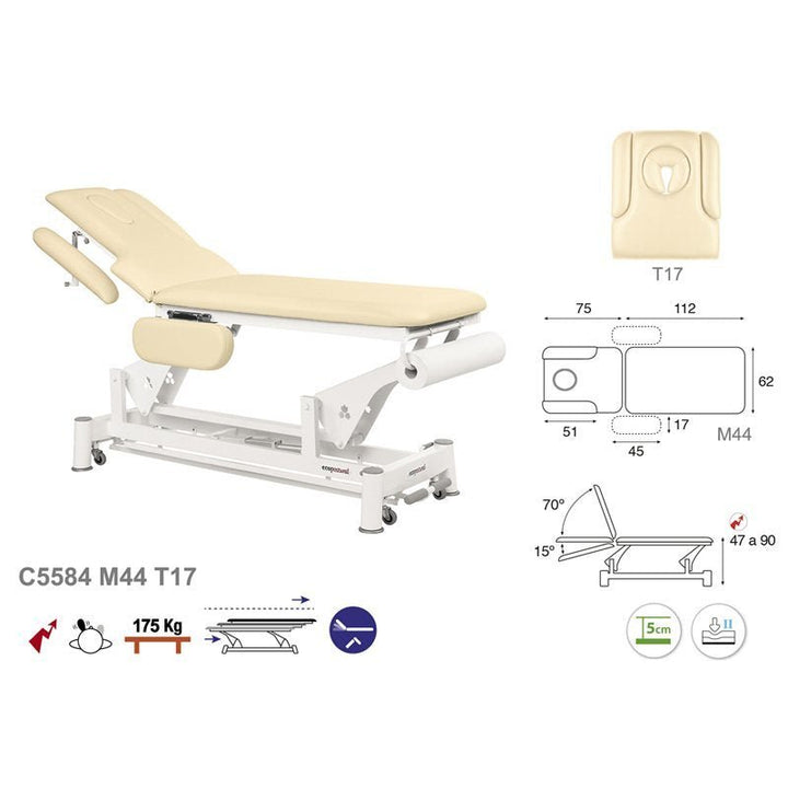 Table de massage électrique en 2 plans Ecopostural C5584 - Medigam