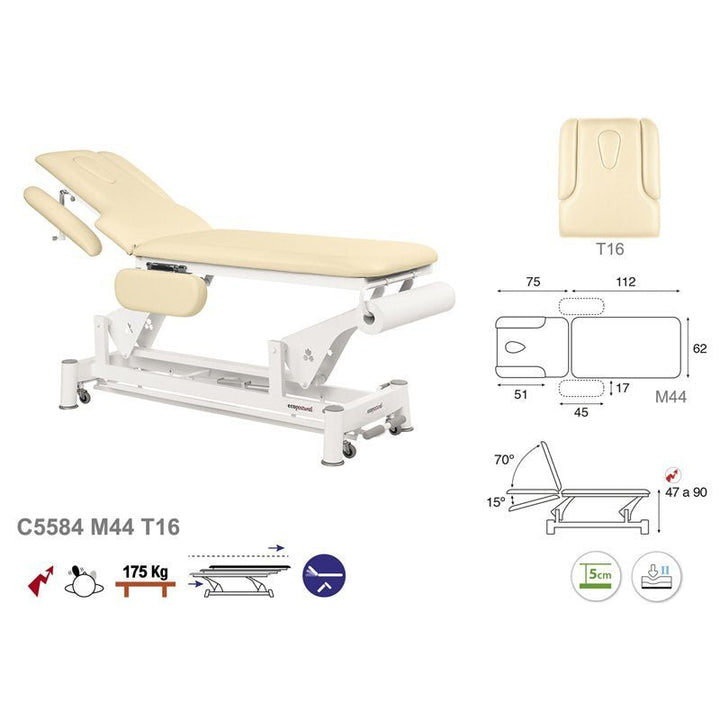 Table de massage électrique en 2 plans Ecopostural C5584 - Medigam