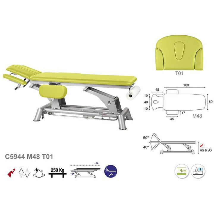 Table de massage électrique en 2 plans Ecopostural C5944 - Medigam