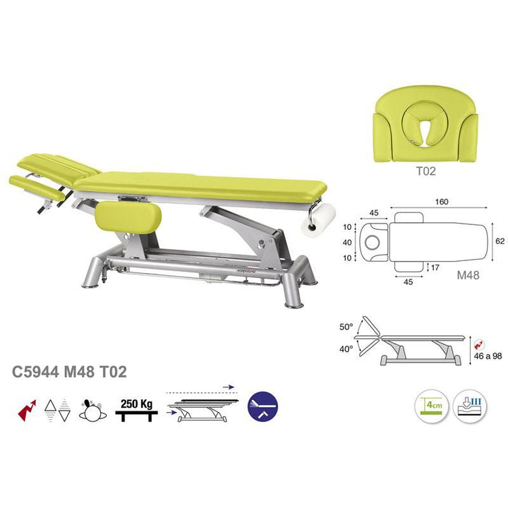 Table de massage électrique en 2 plans Ecopostural C5944 - Medigam