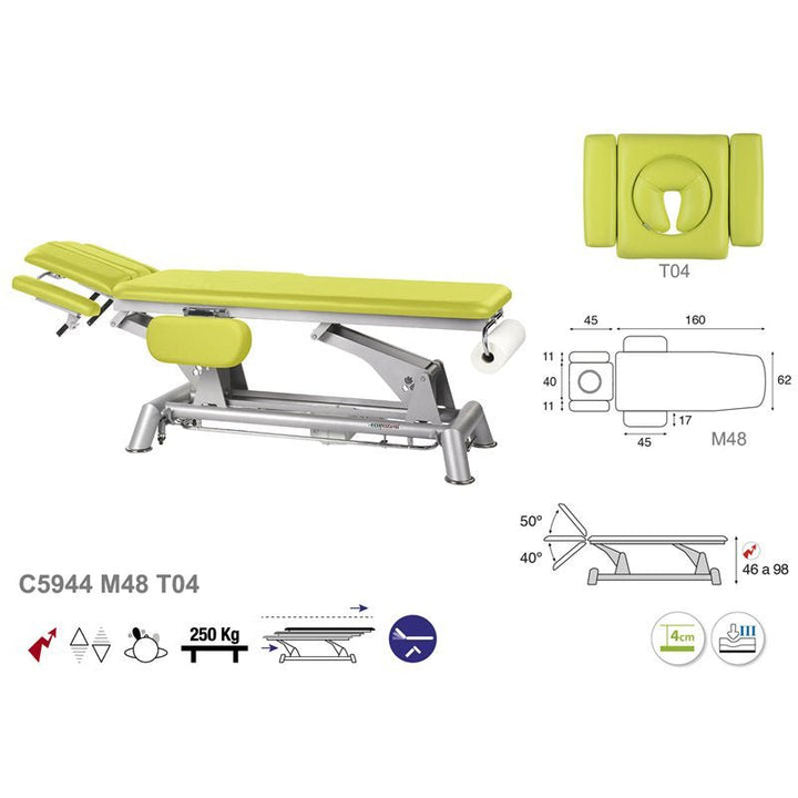 Table de massage électrique en 2 plans Ecopostural C5944 - Medigam