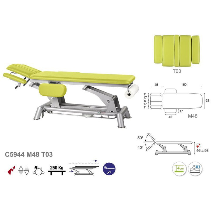 Table de massage électrique en 2 plans Ecopostural C5944 - Medigam