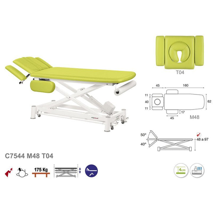 Table de massage électrique en 2 plans Ecopostural C7544 - Medigam