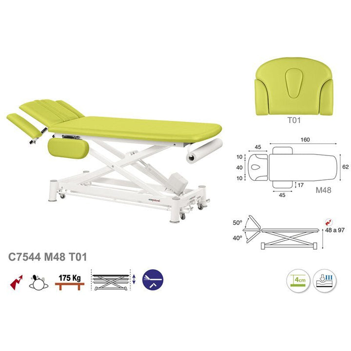 Table de massage électrique en 2 plans Ecopostural C7544 - Medigam