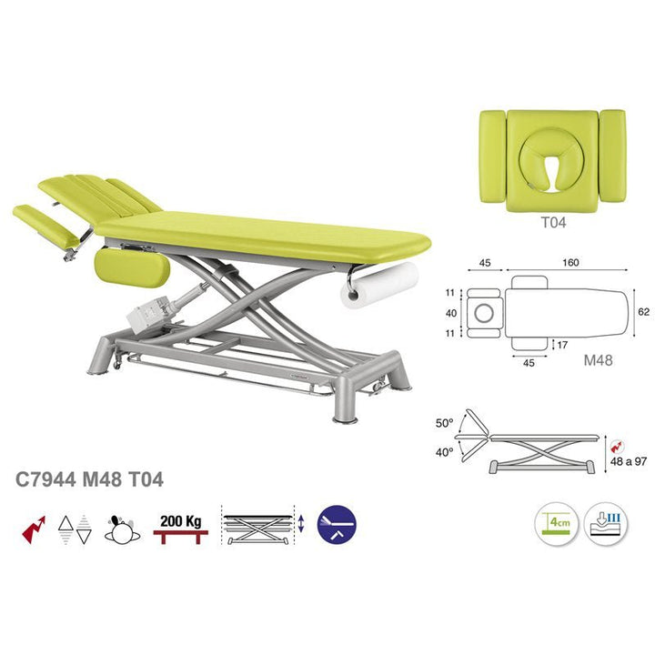 Table de massage électrique en 2 plans Ecopostural C7944 - Medigam