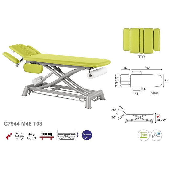 Table de massage électrique en 2 plans Ecopostural C7944 - Medigam