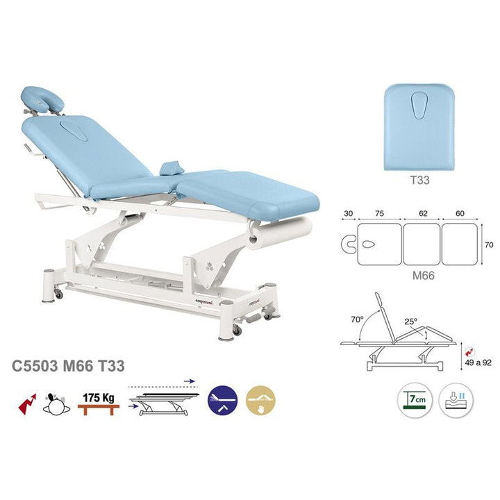 Table de massage électrique en 3 plans Ecopostural C5503 - Medigam