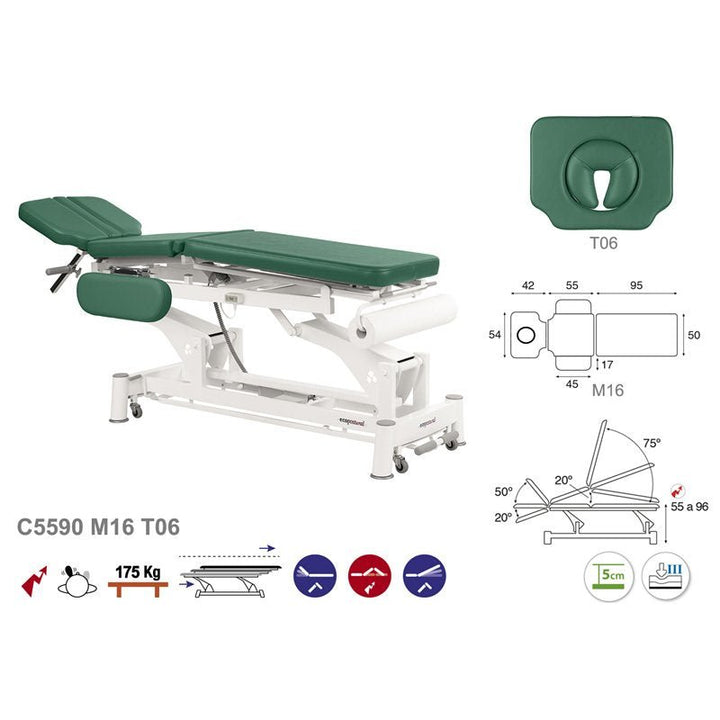 Table de massage électrique en 3 plans Ecopostural C5590 - Medigam