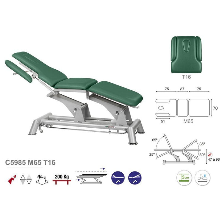 Table de massage électrique en 3 plans Ecopostural C5985 - Medigam