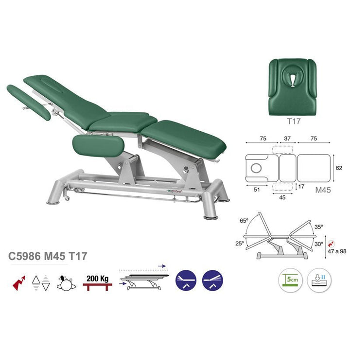 Table de massage électrique en 3 plans Ecopostural C5986 - Medigam