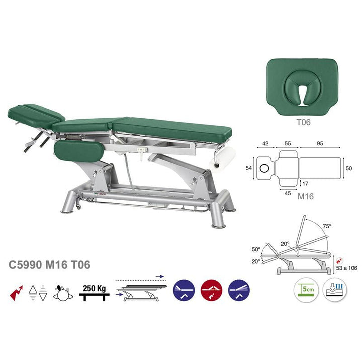 Table de massage électrique en 3 plans Ecopostural C5990 - Medigam