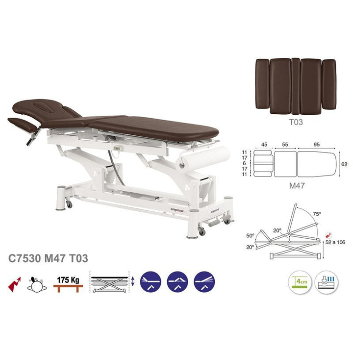 Table de massage électrique en 3 plans Ecopostural C7530 - Medigam