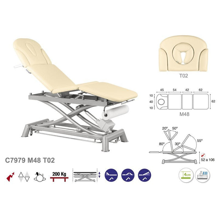 Table de massage électrique en 3 plans Ecopostural C7979 - Medigam