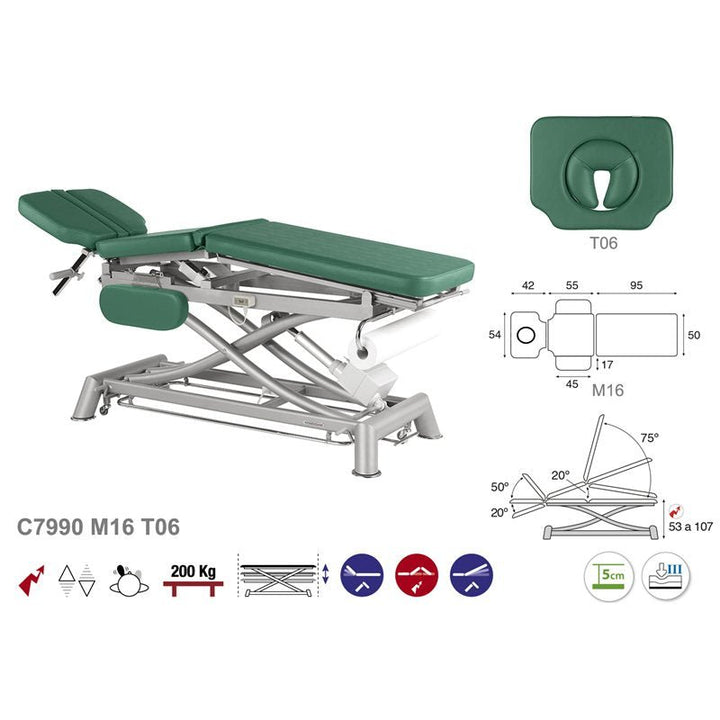 Table de massage électrique en 3 plans Ecopostural C7990 - Medigam