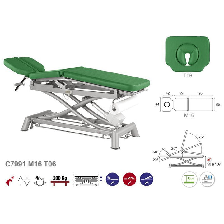 Table de massage électrique en 3 plans Ecopostural C7991 - Medigam