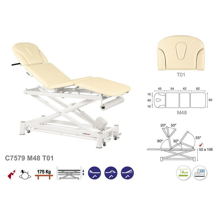 Table de massage électrique en 4 plans Ecopostural C7579 - Medigam