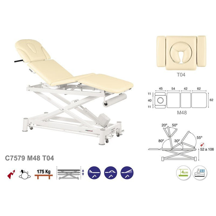 Table de massage électrique en 4 plans Ecopostural C7579 - Medigam