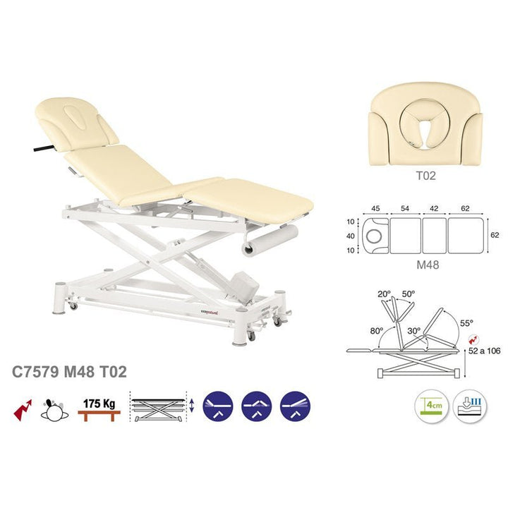 Table de massage électrique en 4 plans Ecopostural C7579 - Medigam