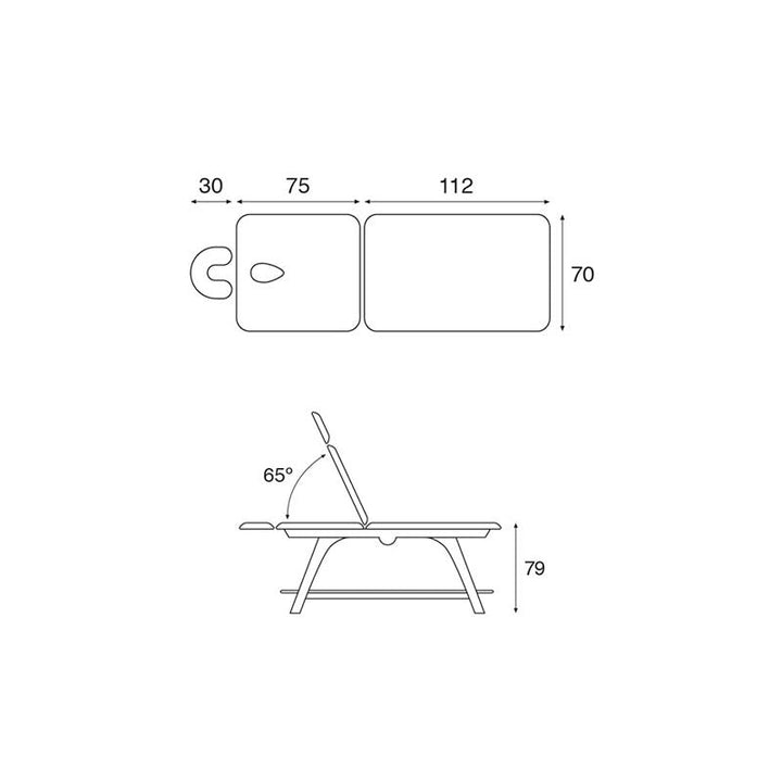 Table de massage fixée en 2 plans Ecopostural C3270 - Medigam