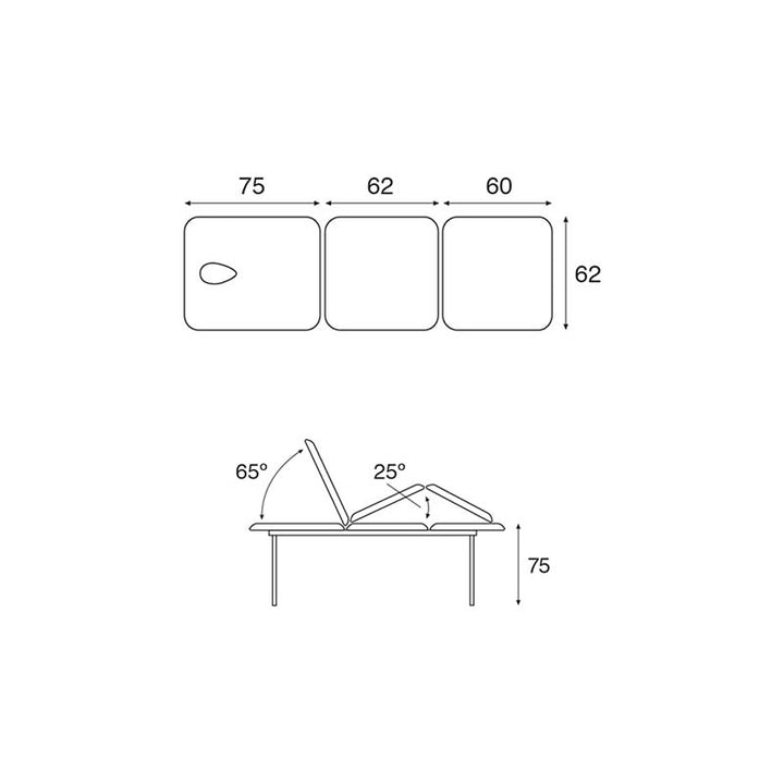 Table de massage fixée en 3 plans Ecopostural C4519 - Medigam